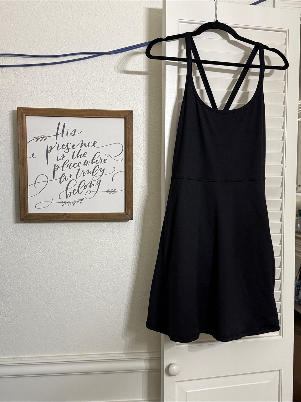 Black Strappy Cross-Back skort